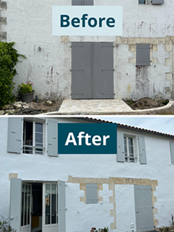 Painting works before after